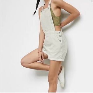 Pilcro Tan Utility Jumpsuit with Adjustable Straps